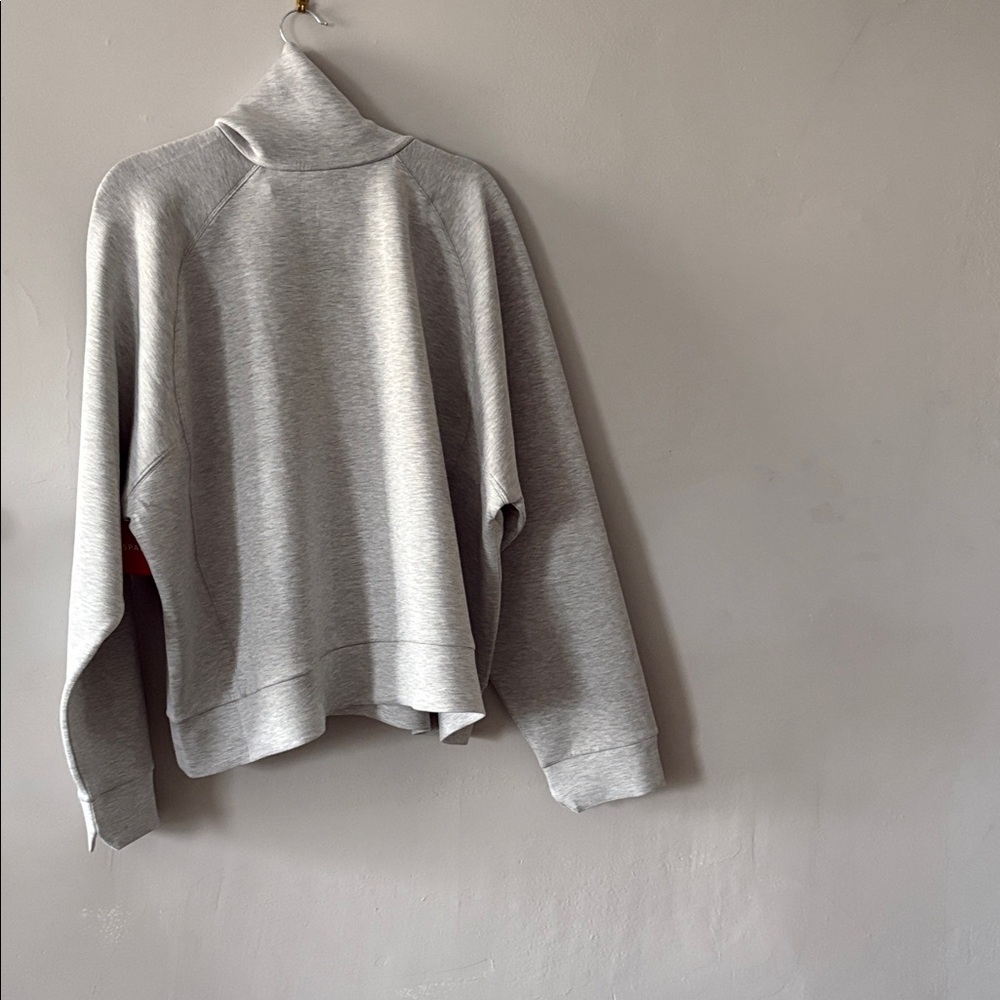 Spanx air essentials half zip light grey heather … - image 7